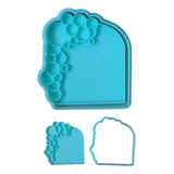 Kit Cortador De Biscoito Fondant Arco Com Bolhas 7 Cm