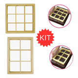 Kit Cortador De Brownie Bolo 5x5 Cm E 7x7 Cm 9 E 6 Cavidades
