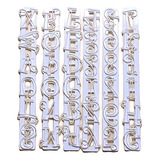 Kit Cortador Letras Números Régua Pasta Americana Biscuitof