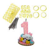 Kit Cortador Numero Babado Marcador Pavio Para Vela Biscuit