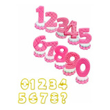 Kit Cortador Numeros 8 5cm Biscuit Velas Blue Star