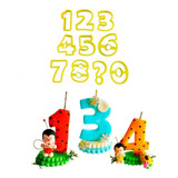 Kit Cortador Numeros 8 5cm Biscuit Velas Blue Star