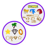 Kit Cortador Sonic   Logo   Diamante Pirulito Cupcake 3cm