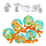 Kit Cortadores Dinossauros Baby 4 Un