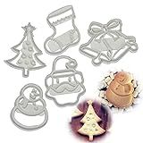 Kit Cortadores Forminhas De Biscoito Natal Papai Noel Meia Boneco De Neve Árvore De Natal