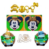 Kit Cortadores Rostos Mickey E Minnie E Jeep Safari