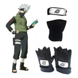 Kit Cosplay Kakashi C Mascara Luvas Bandana Fantasia Naruto
