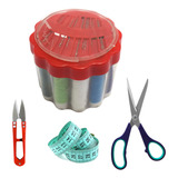 Kit Costura Completo Atacado Linha Agulha Tesoura Profiss