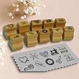 Kit Costura Kit Com 10 Carimbos Em Uma Caixinha De Mdf