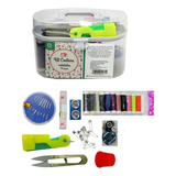 Kit Costura Linha Agulha Acessórios 64 Peças Com Maletinha