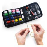Kit Costura Linhas Completo Estojo Viagem Agulha Botão Fita