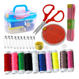Kit Costura Manual Pequenos Reparos Linha Tesoura Agulhas