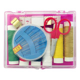 Kit Costura Viagem Agulhas Linhas Tesoura 20 Pecas Portáti