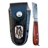Kit Cowboy Contendo Bainha Em Couro+ Canivete Inox Cor Preto