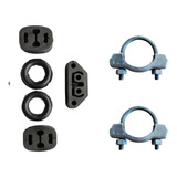 Kit Coxim Escapamento Fiat Uno   Abraçadeira 1 3 4