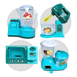 Kit Cozinha Azul Brinquedo Mini Chefs De Cozinha Conjunto