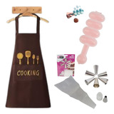 Kit Cozinha Bico De Confeitar Boleador De Doces E Avental