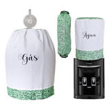 Kit Cozinha Capa Galão 20l Capa Botijão De Gás E Puxa Saco