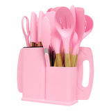Kit Cozinha Colheres Jogo De Utensílios 19 Peças Silicone