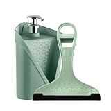 Kit Cozinha Conjunto Dispenser Detergente Lixeira Com Rodinho De Pia Luxo 2 Menta 