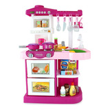 Kit Cozinha De Brinquedo Infantil Menina Com Som E Luz