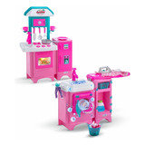 Kit Cozinha E Lavaderia Completa Super Brinquedo Magic Toys