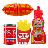 Kit Cozinha Fast Food Brinquedo Comidinhas