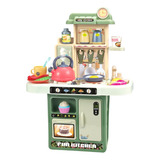 Kit Cozinha Fogão Infantil Brinquedo Completa Água Luz