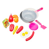 Kit Cozinha Frigideira Gourmet Infantil Com Comidinhas
