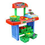 Kit Cozinha Infantil Brinquedo Fogão Quitanda Mercadinho Cor Verde