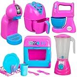 Kit Cozinha Infantil Brinquedo Lava Louças C Eletrodomésticos 10pcs