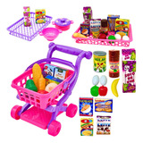 Kit Cozinha Infantil Brinquedos Menina Comidinha E Carrinho