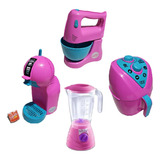 Kit Cozinha Infantil Café Liquidificador Batedeira Air Fryer