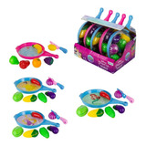 Kit Cozinha Infantil Frigideira Frutas Ou Legumes Etilitoys