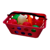 Kit Cozinha Infantil Frutas E Legumes Brinquedo Cesta