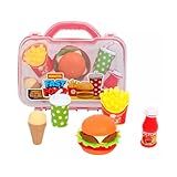 Kit Cozinha Infantil Maleta Lanche Hamburguer Fast Food Paki Toys 1505
