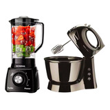 Kit Cozinha Mondial Batedeira Liquidificador Turbo Premium