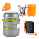 Kit Cozinha Panelas Com Pegador Mais Mini Fogareiro Portátil