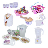 Kit Cozinha Pote Comida Jantar Ar Fryer Mercado Menina 45pç