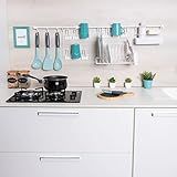 Kit Cozinha Suspensa Escorredor Louça De Parede Kit 6