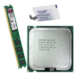 Kit Cpu Core 2 Duo E7600 3 06 3m 1066mhz Memória Ddr2 2gb
