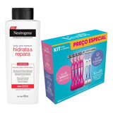 Kit Creme Corporal Neutrogena Aparelho Depilatório Gillette