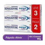 Kit Creme Dental Sensodyne Rápido Alívio Dentes Sensíveis
