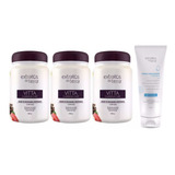 Kit Creme Hidratante Creme Corporal De Massagem Guaraná Café