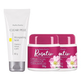 Kit Creme Renovação E Limpeza Facial Clareador De Manchas