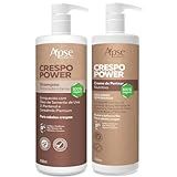 Kit Crespo Power Shampoo 1L E Creme De Pentear 1L Apse Cosmétics Definição Dos Cachos Controle Do Frizz Facilita O Desembaraço E O Penteado