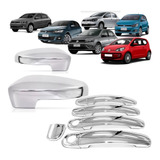 Kit Cromado 2 Capa Retrovisor C seta 4 Maçaneta Gol G6 G7 G8