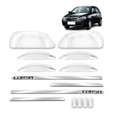 Kit Cromado Aplique Maçanetas Frisos Largo Corsa G2 10 2009