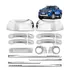 Kit Cromo Ranger 13-15 Retro Maçaneta Milha + Friso Inf Slim