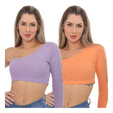Kit Cropped Blusinha Feminina